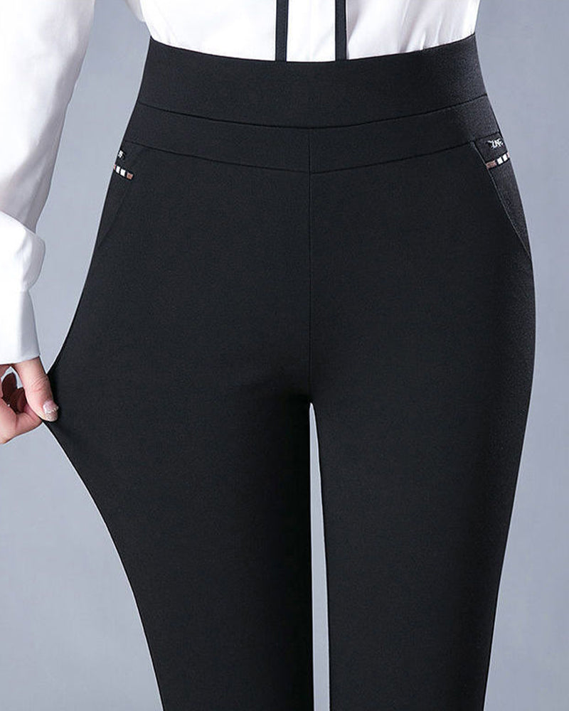 Pantalon Femme Taille Haute – Avec Poches