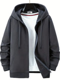 Sweat À Capuche Zippé Homme – Cordon De Serrage