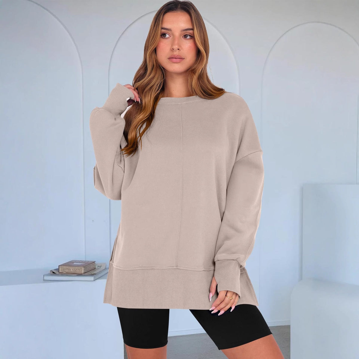 Pull Femme Basique En Maille Tricotée