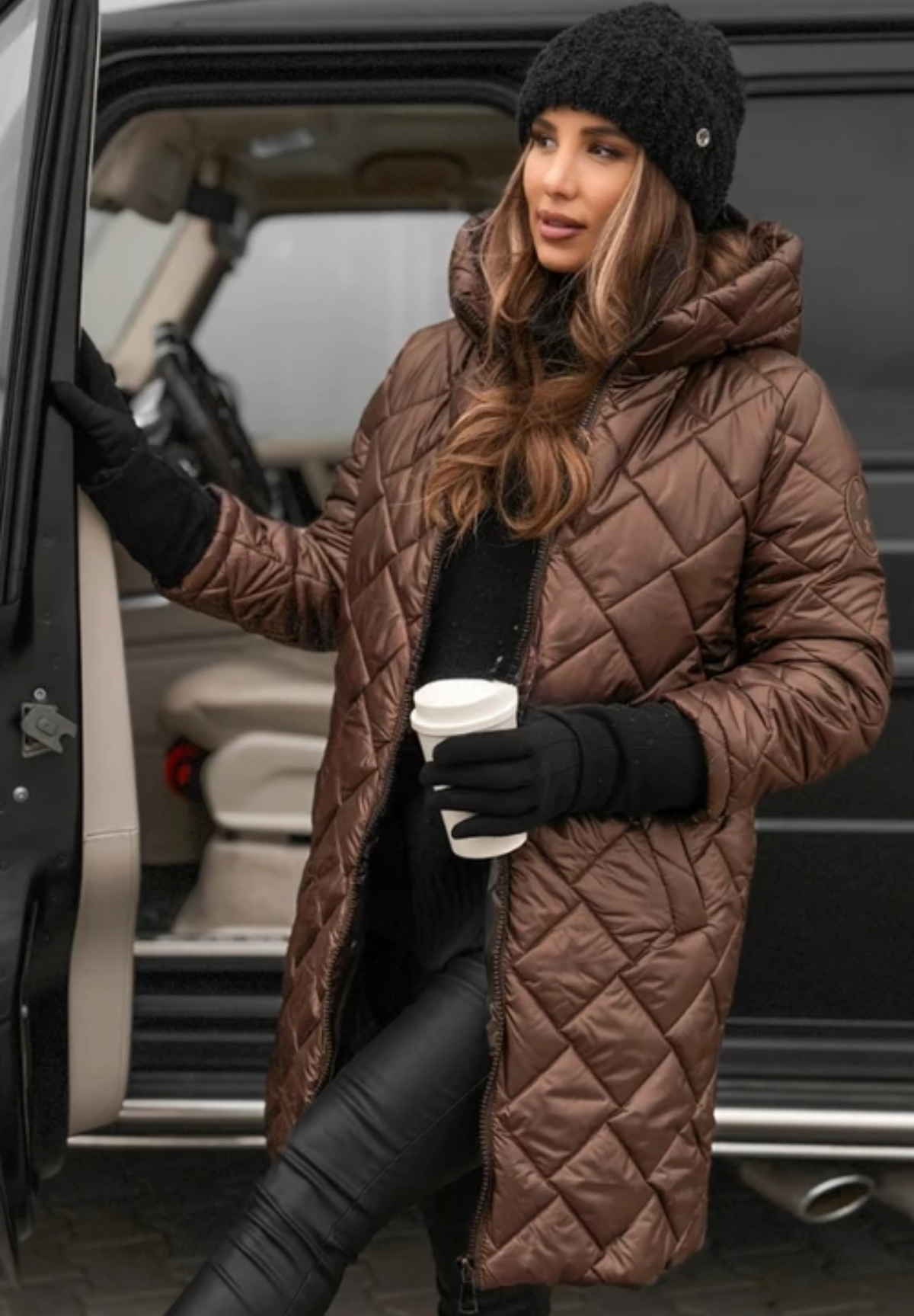 Manteau Long Matelassé Femme – Avec Capuche