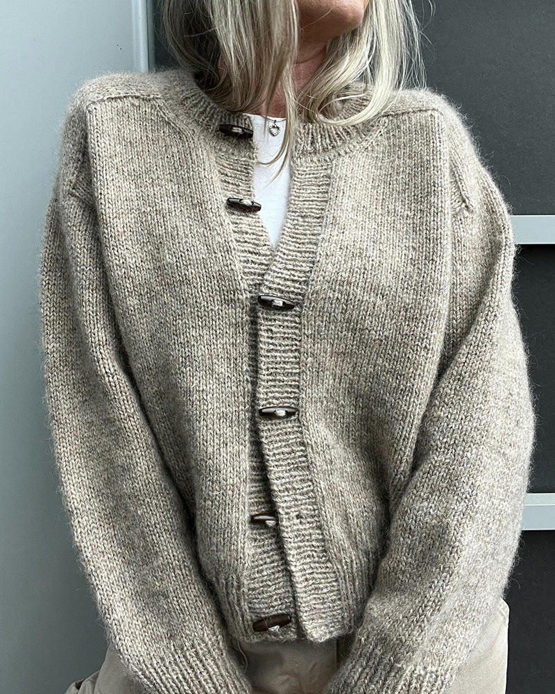 Gilet Femme En Maille Chinée – Boutons Brandebourgs