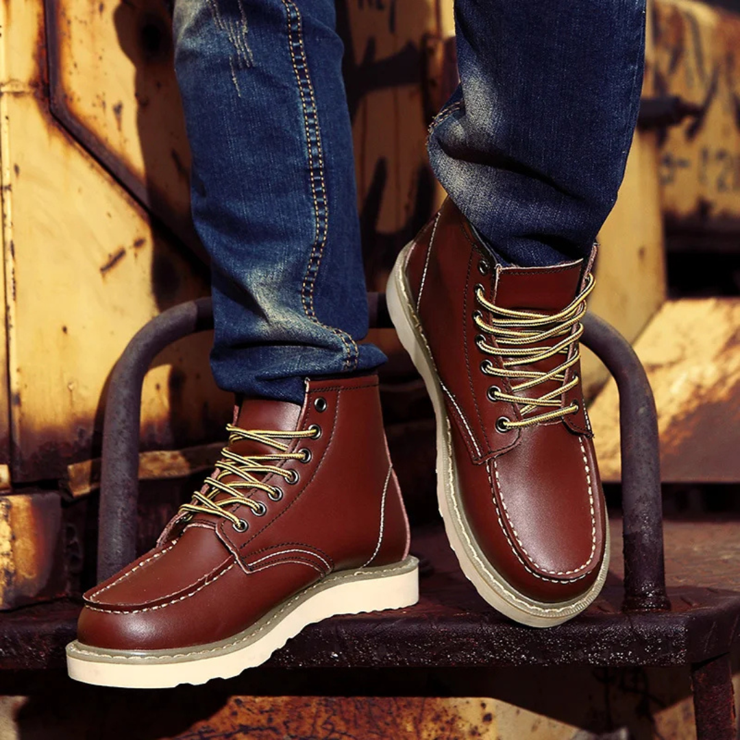 Bottines Homme Vintage – À Lacets