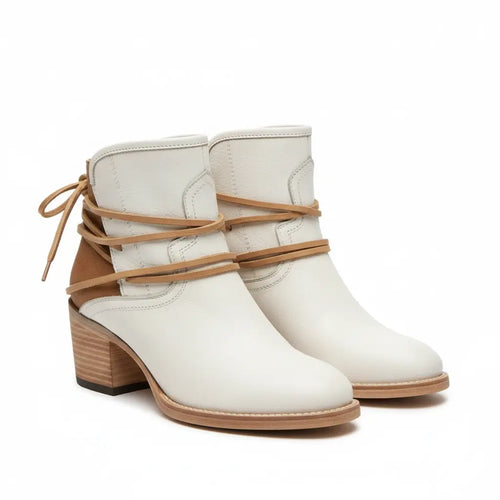 Bottines Femme Slingback À Lacets Et Talon Bloc