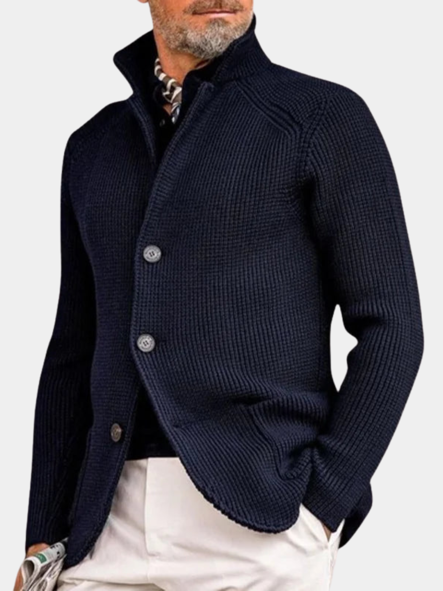 Gilet Blazer Homme En Maille Côtelée