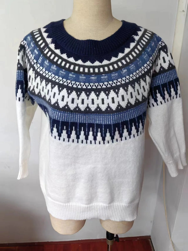 Pull Femme Empiècement Norvégien