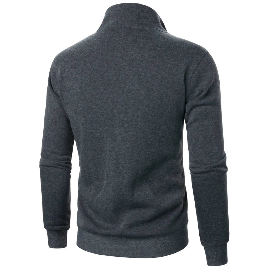 Sweat Homme Zippé – Col Montant