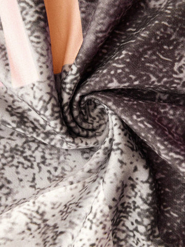 Sweat Femme Demi-Zip Imprimé Géométrique – Style Vintage