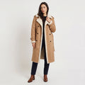Manteau Long Aviateur Femme Doublé Sherpa – Ceinturé
