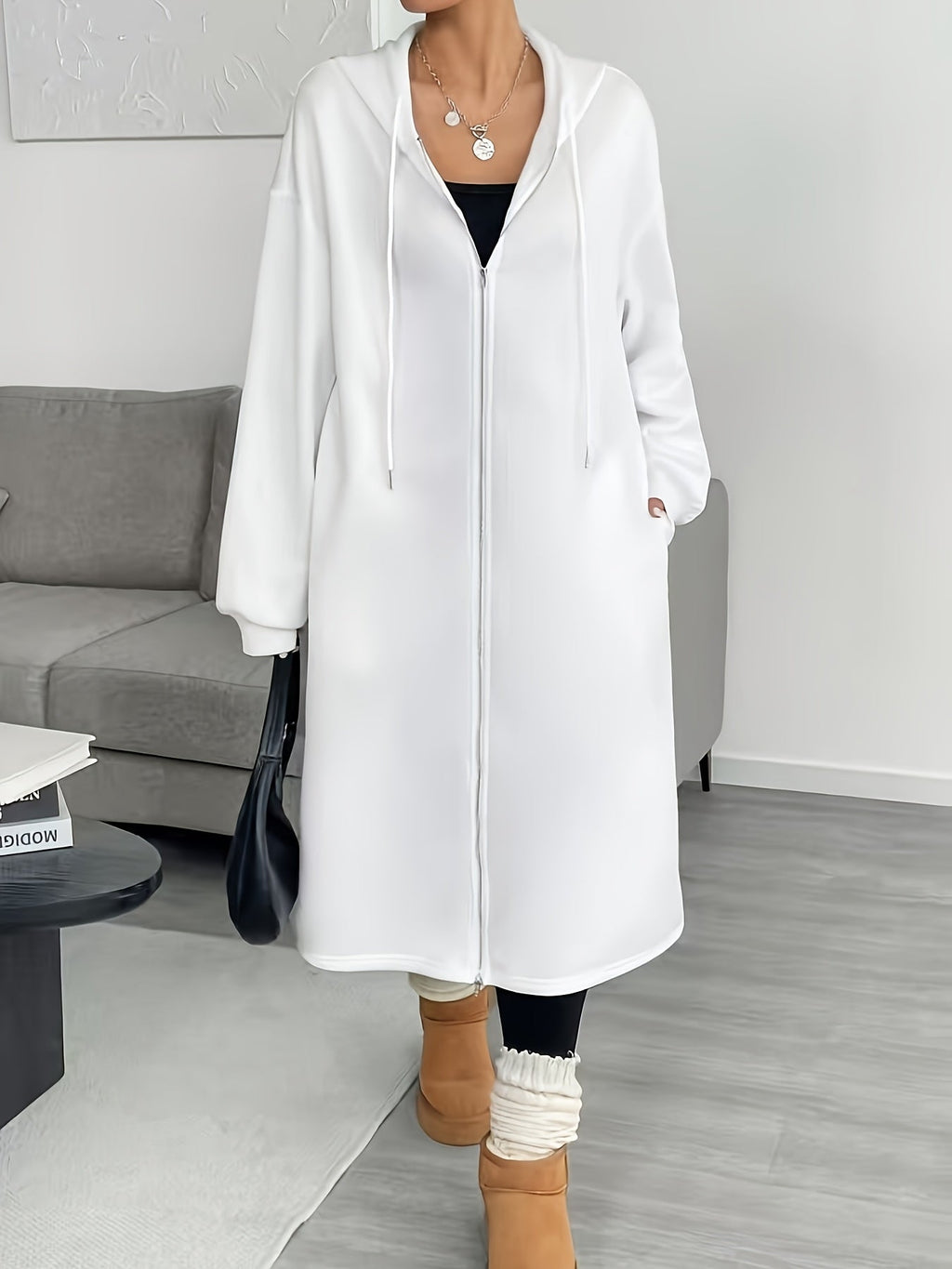 Veste Femme À Capuche Zippée