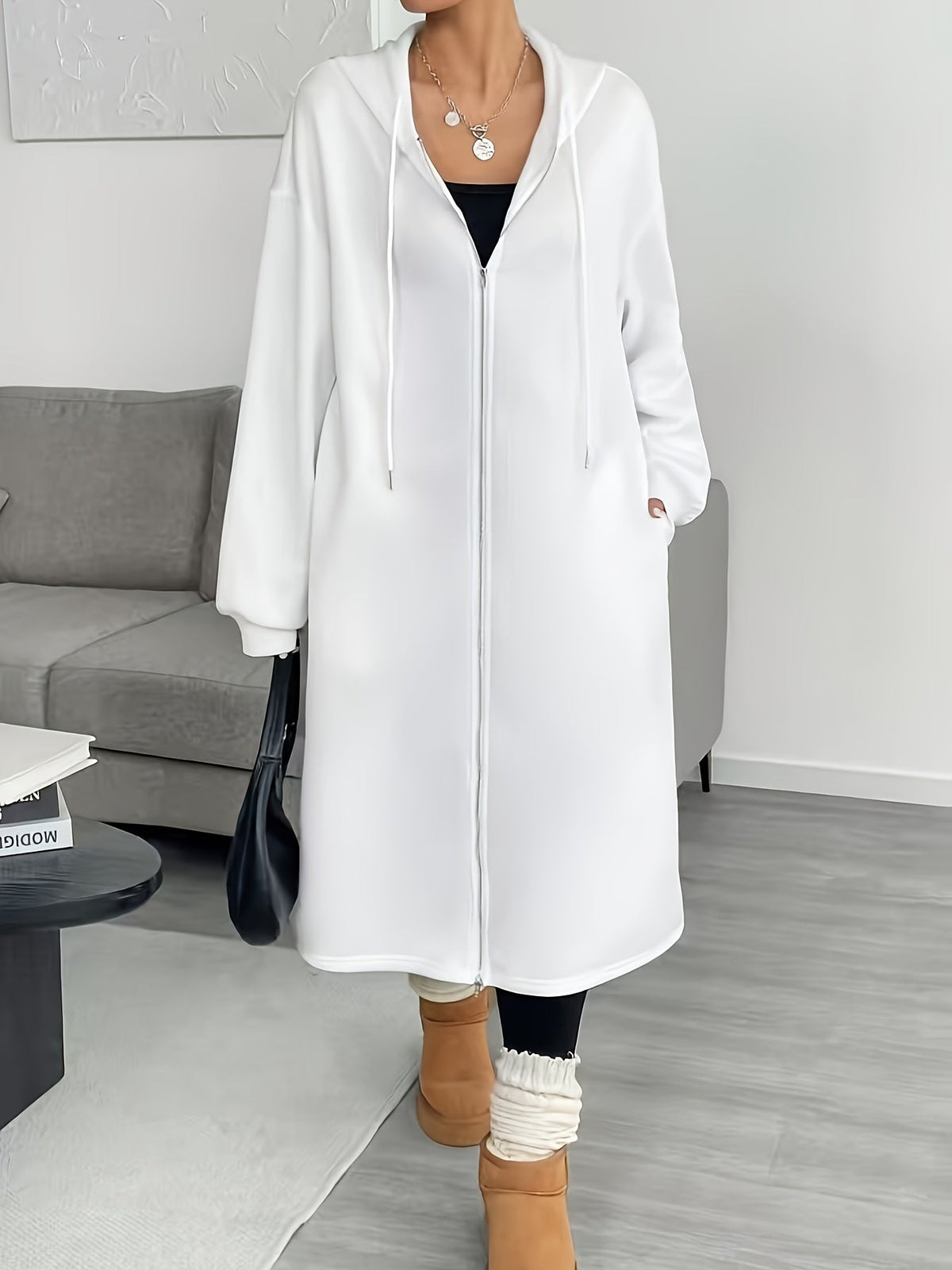 Veste Femme À Capuche Zippée
