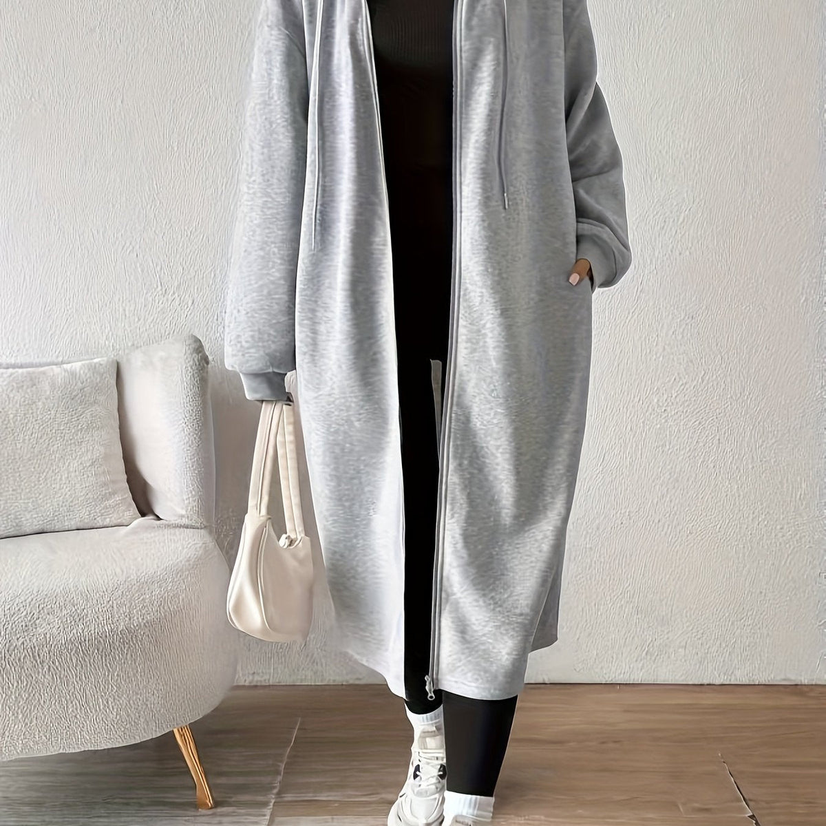 Veste Femme À Capuche Zippée