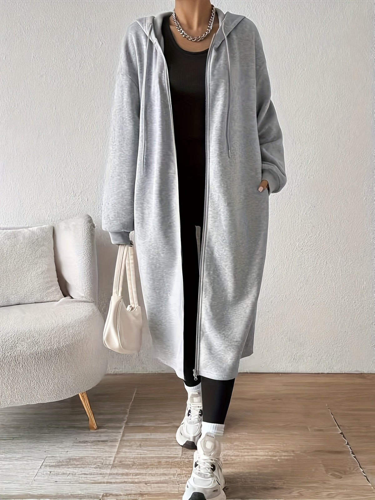 Veste Femme À Capuche Zippée