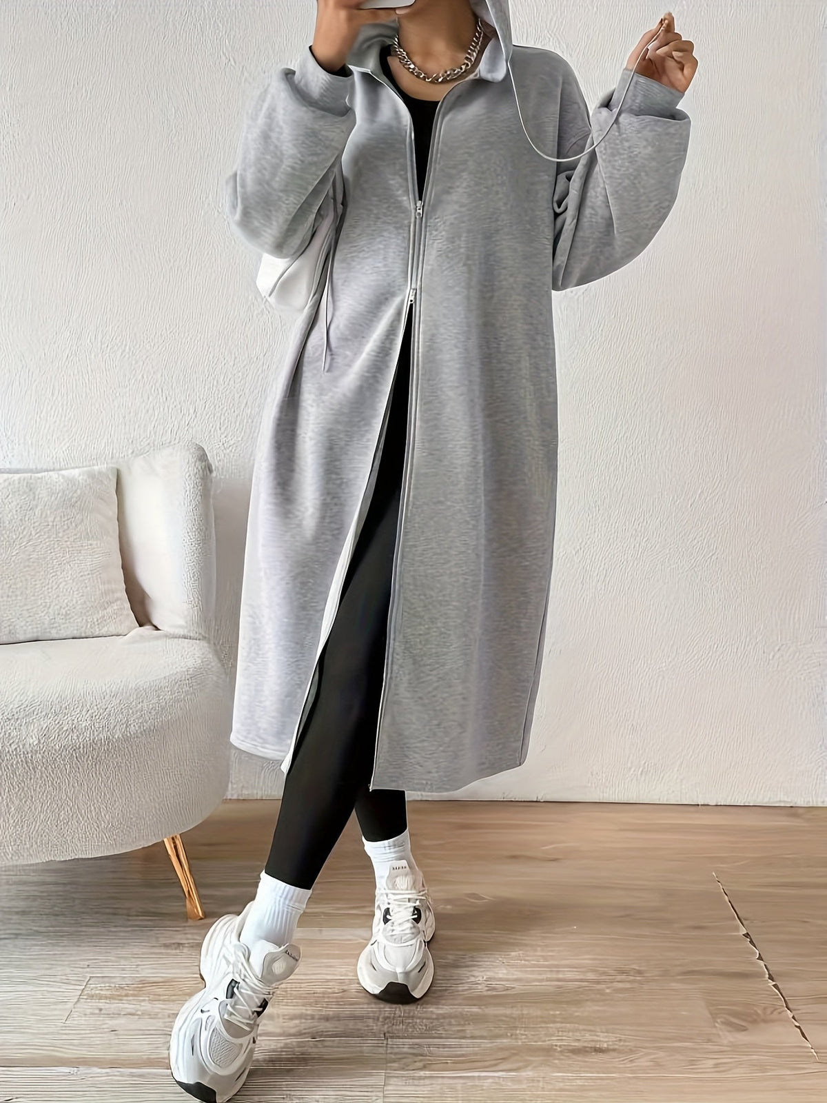 Veste Femme À Capuche Zippée