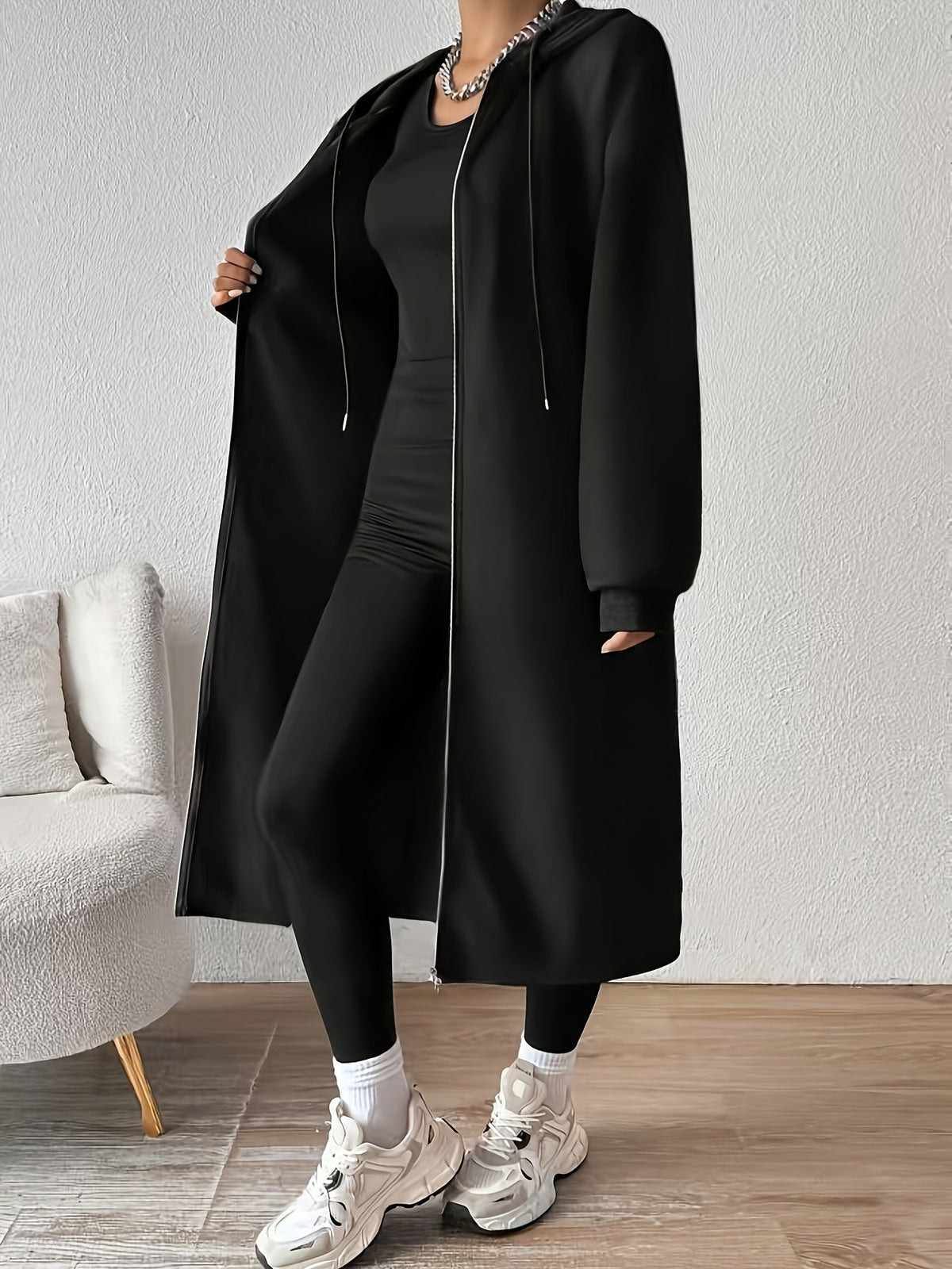 Veste Femme À Capuche Zippée