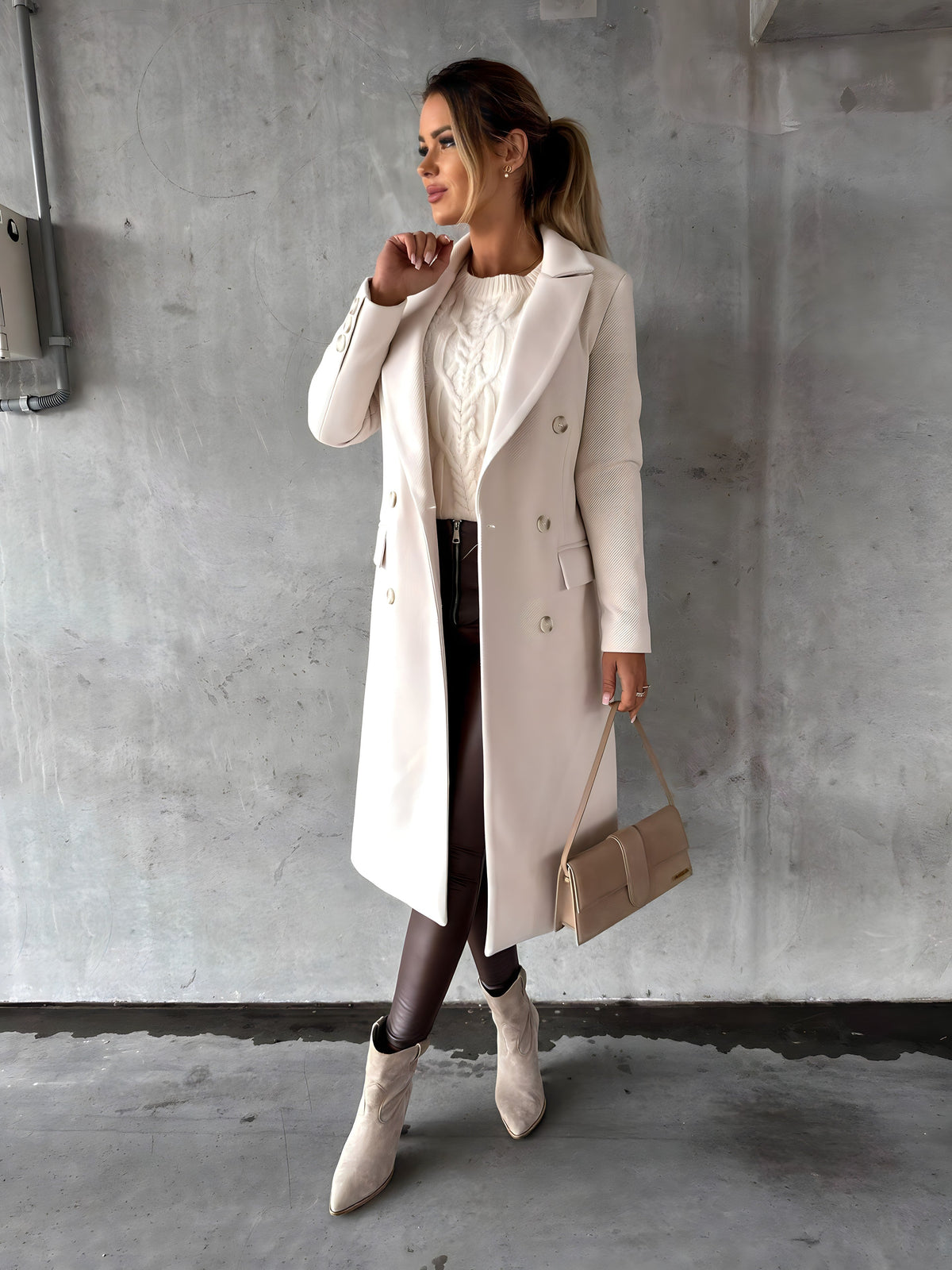 Trench Long Femme Ceinturé