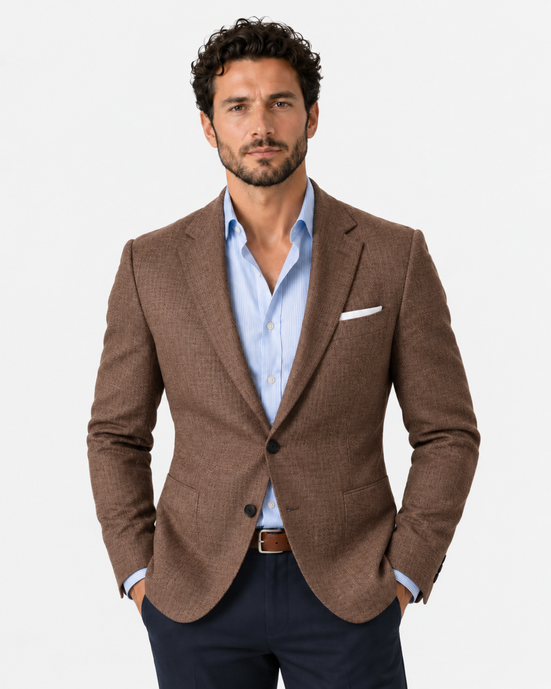 Blazer Homme Cintré – Revers En Pointe
