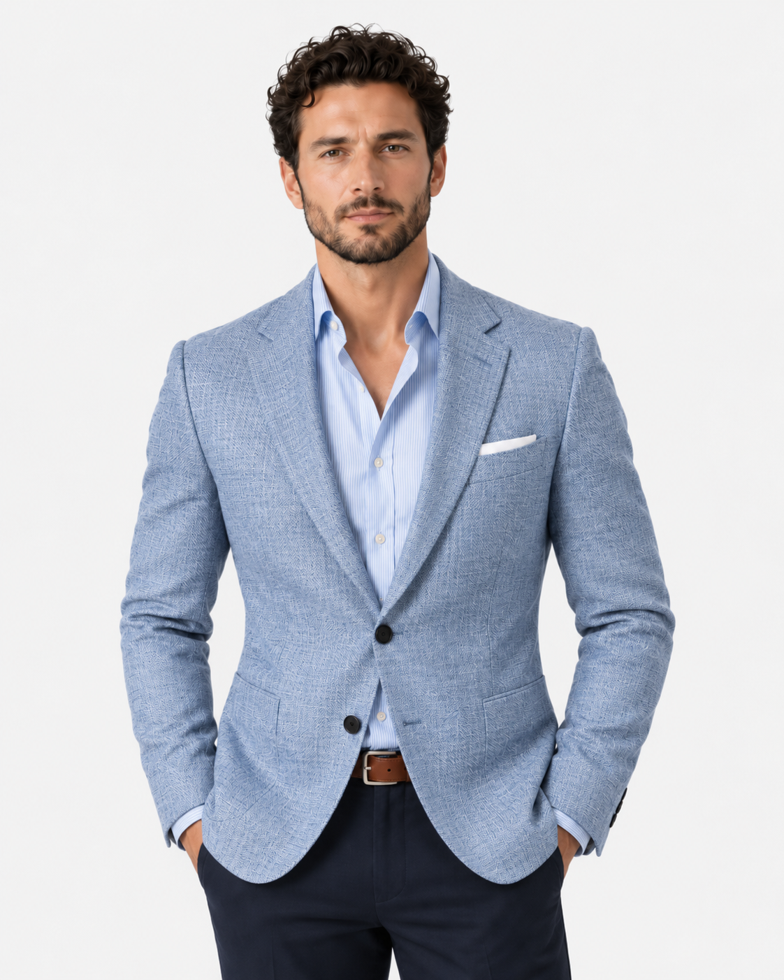 Blazer Homme Cintré – Revers En Pointe