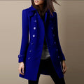 Manteau Femme Cintré Effet Tweed – Mi-Long