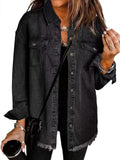 Surchemise Femme en Jean Oversize – Poches Poitrine