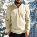 Sweat Homme En Polaire Douce – Col Demi-Zippé