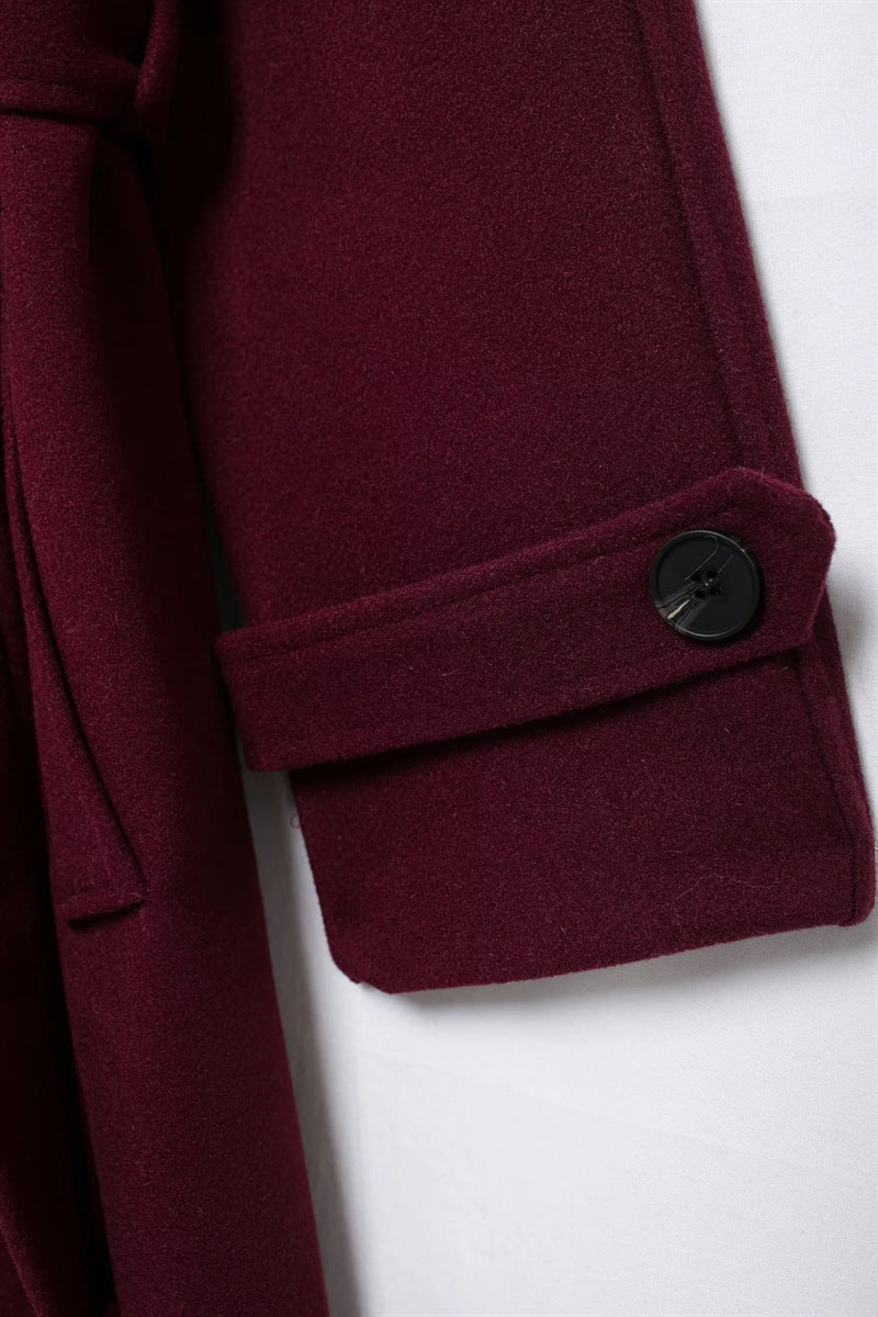 Manteau Long Femme Élégant – Col Tailleur