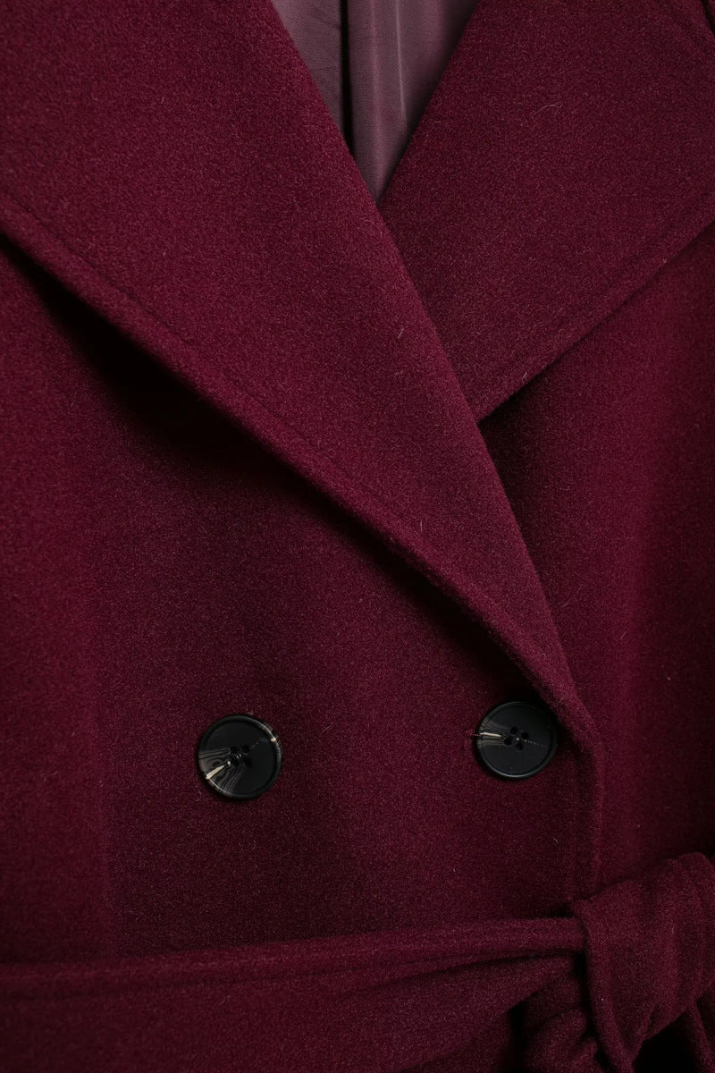 Manteau Long Femme Élégant – Col Tailleur
