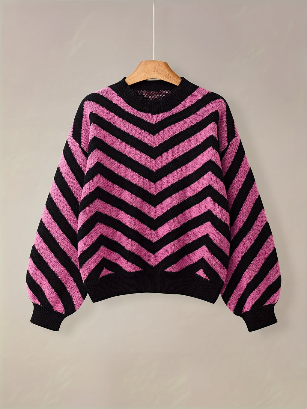 Pull Femme En Maille À Chevrons