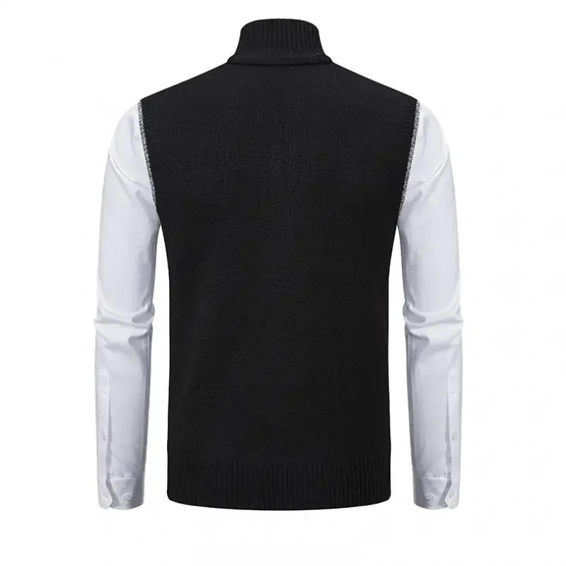 Pull Sans Manches Homme Zippé – Col Montant