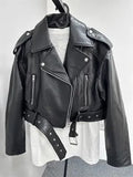 Veste Biker Femme En Similicuir – Zip Asymétrique