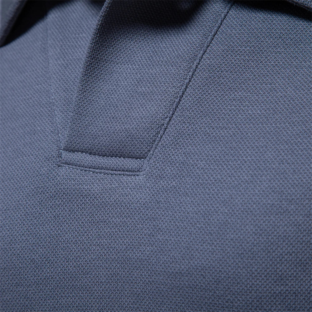 Polo Homme Manches Longues – Col Ouvert