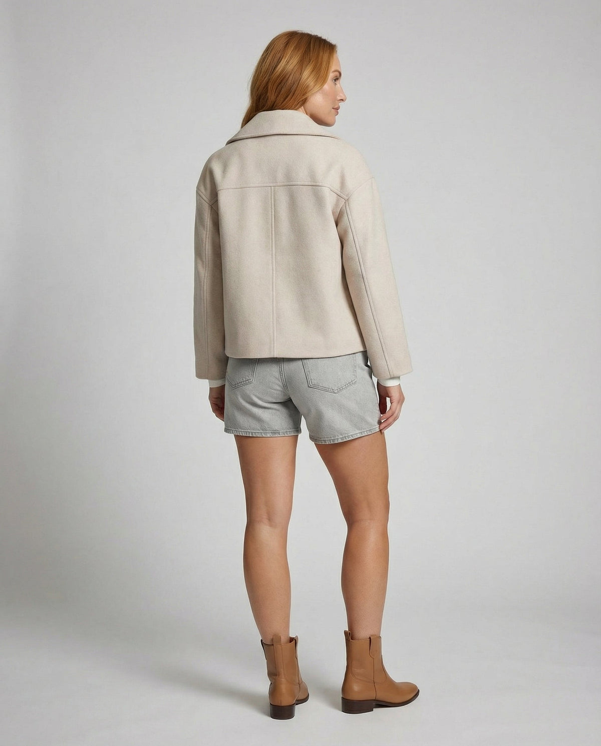 Veste Courte Croisée Femme – Col Revers