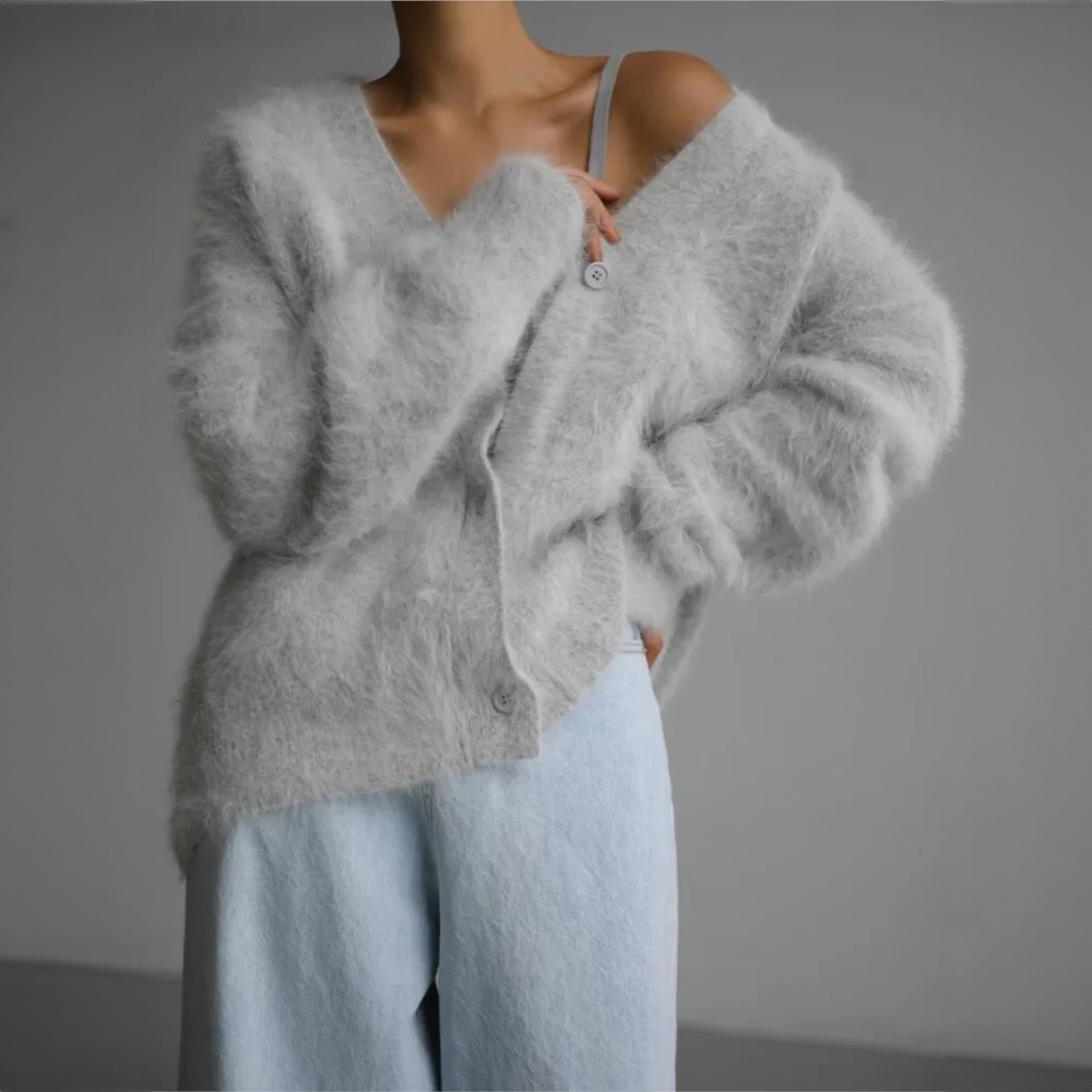 Gilet Femme En Maille Boutonné – Col V