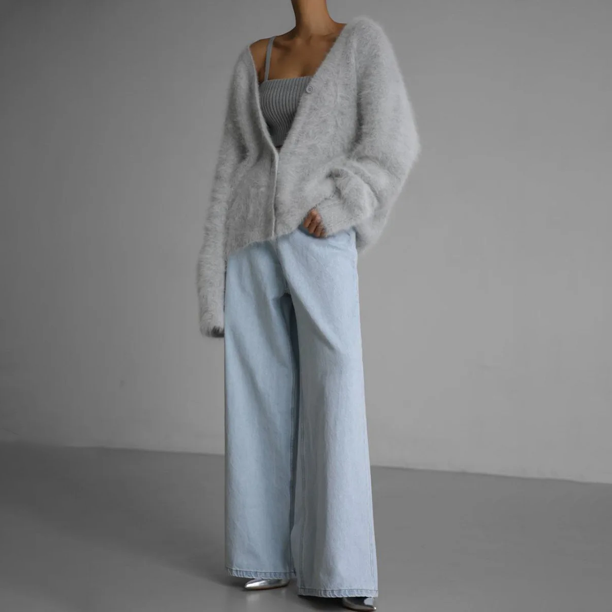 Gilet Femme En Maille Boutonné – Col V