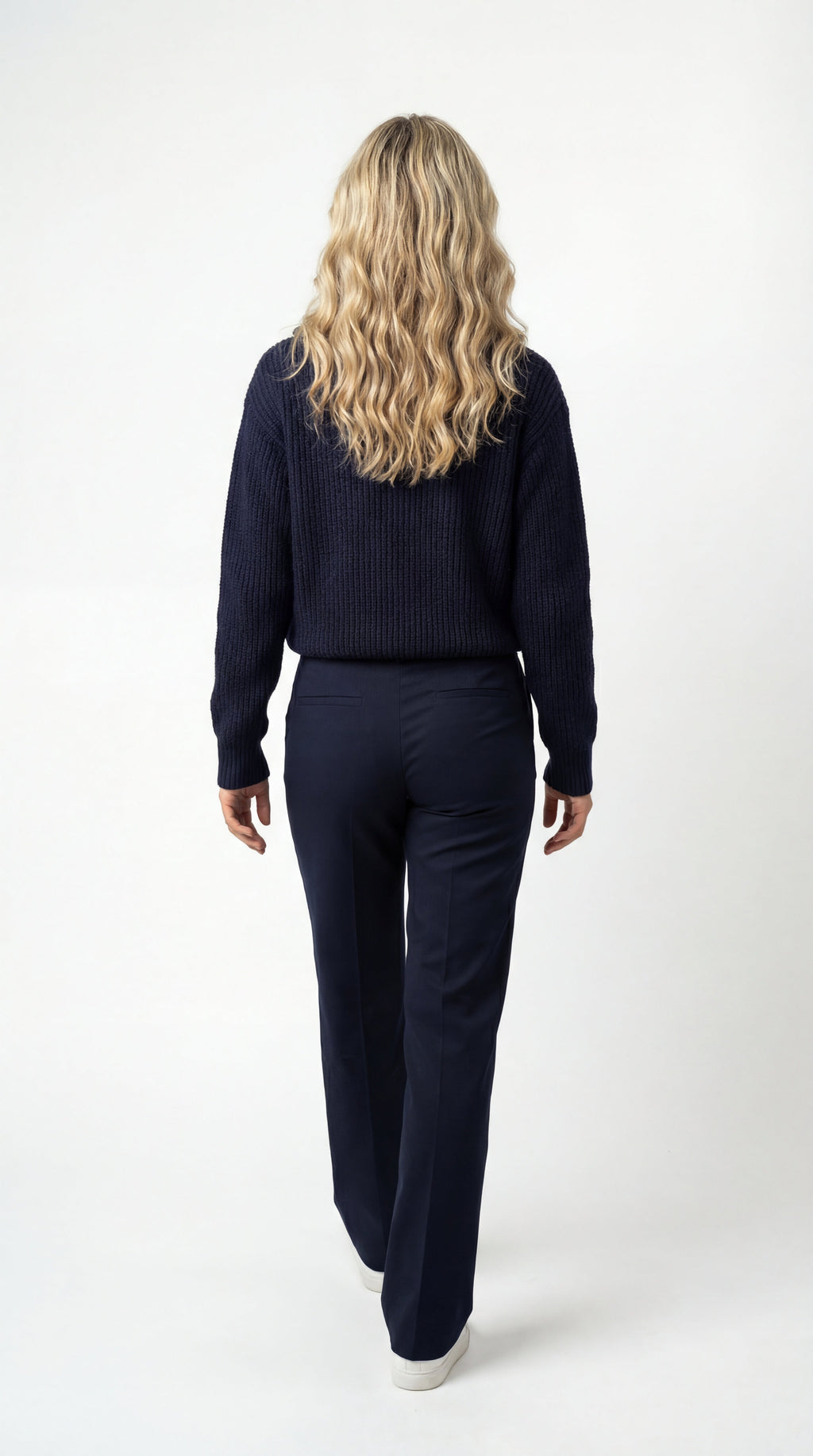 Pull Femme En Maille Gaufrée – Col Montant Zippé