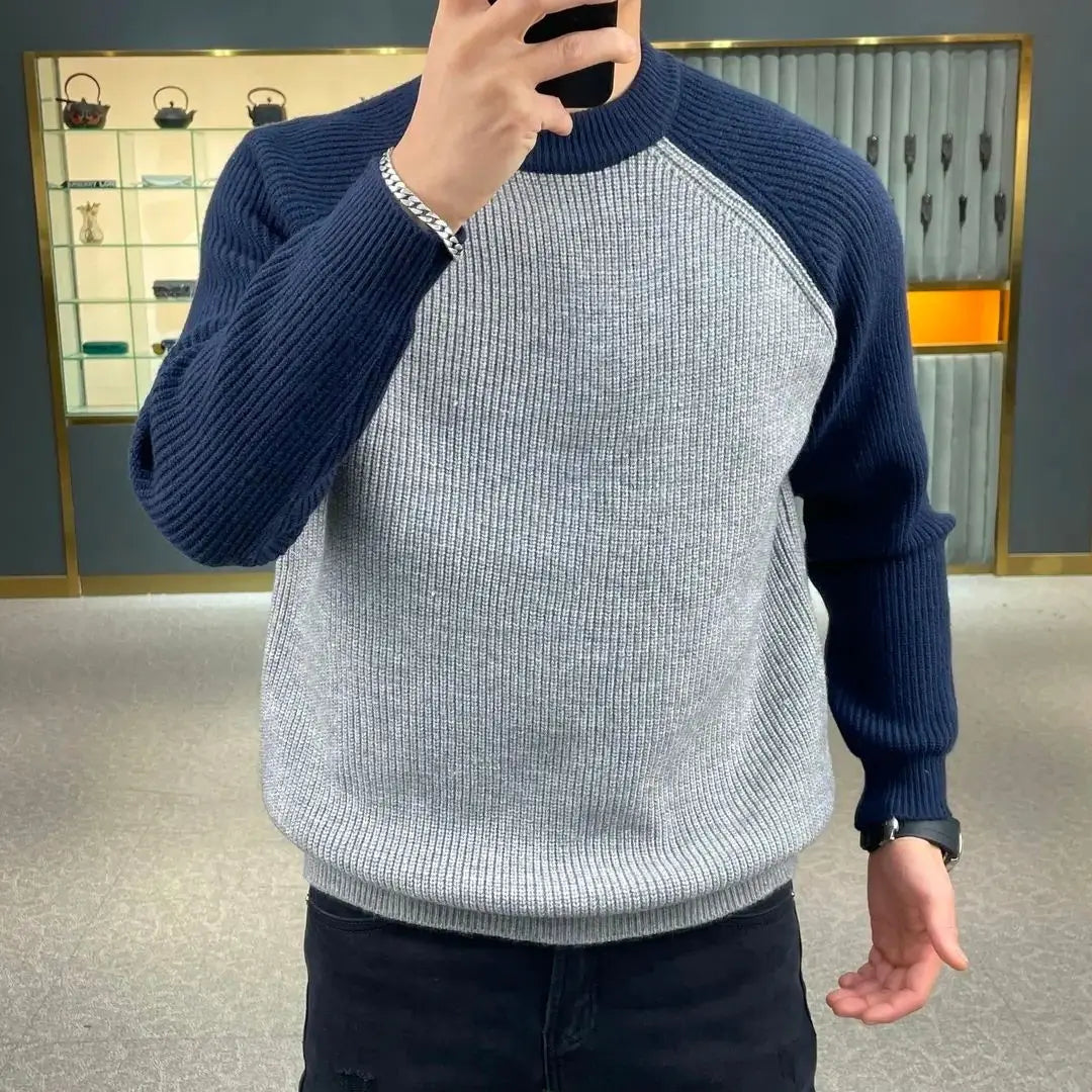 Sweat Homme Bicolore – Col Rond
