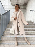 Manteau Long Femme En Moumoute Teddy – Boutons