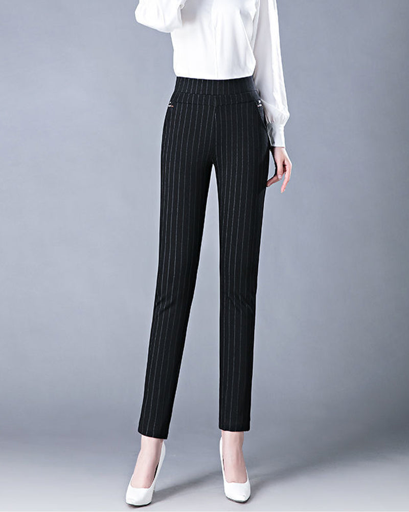 Pantalon Femme Taille Haute – Avec Poches