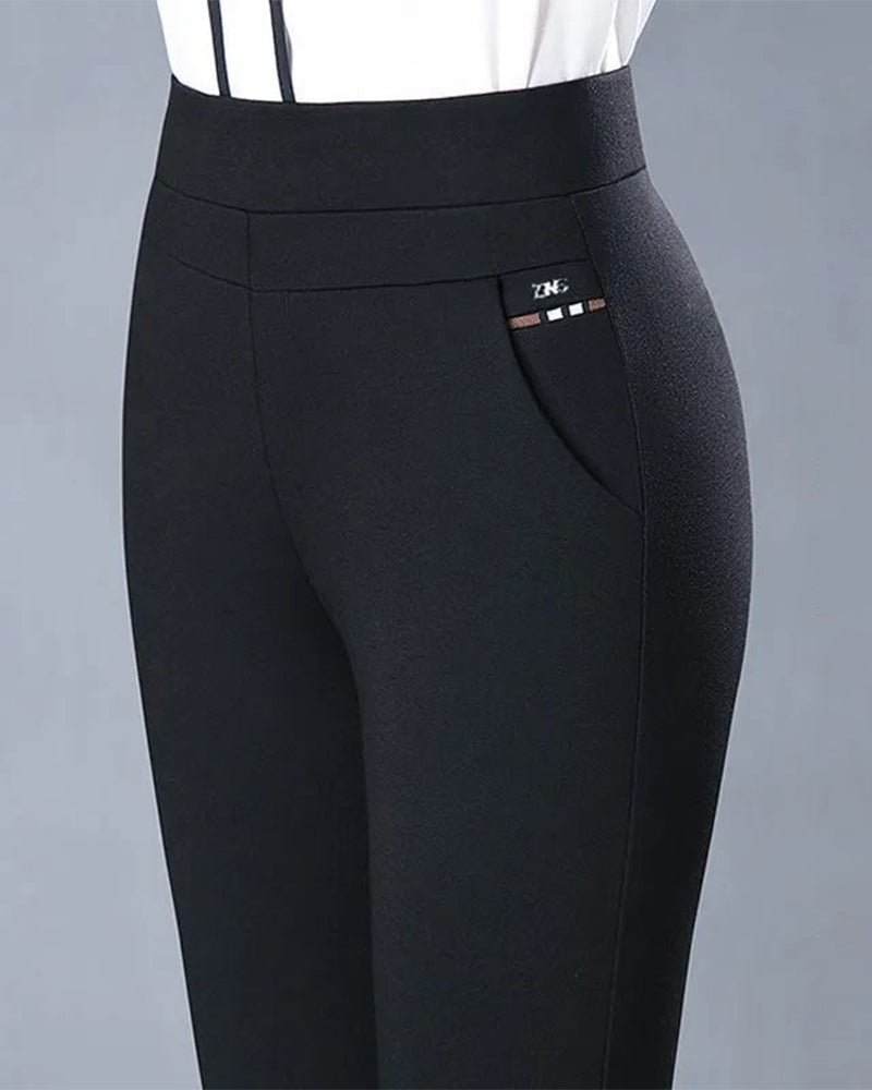 Pantalon Femme Taille Haute – Avec Poches