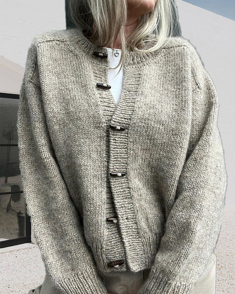 Gilet Femme En Maille Chinée – Boutons Brandebourgs
