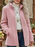 Veste Bomber Femme En Polaire – Col Montant