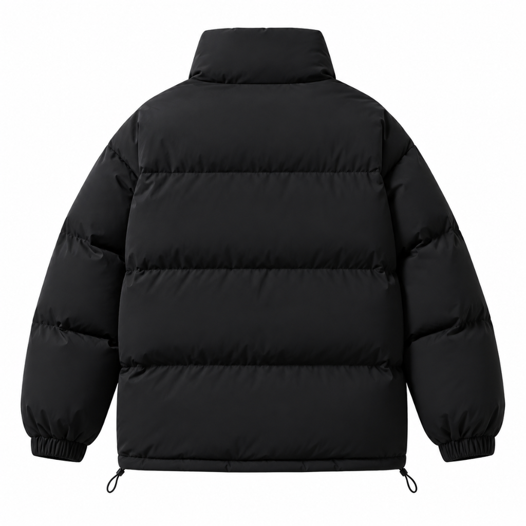 Veste matelassée oversize noire Wearviro, vue de dos