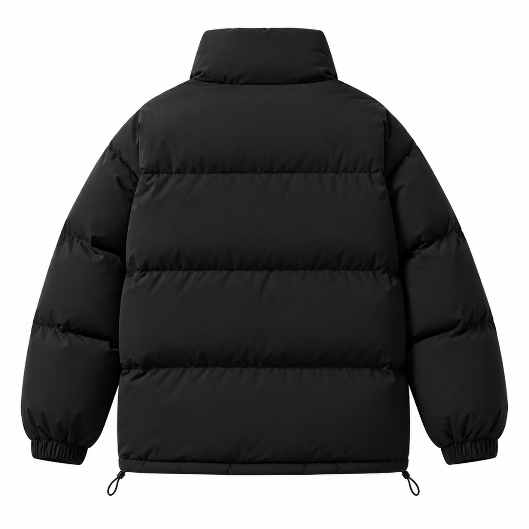 Veste matelassée oversize noire Wearviro, vue de dos