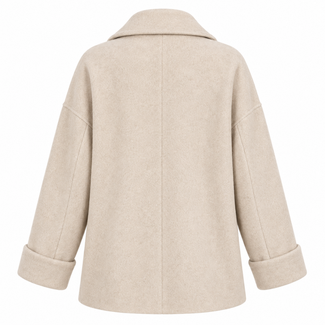 Veste courte oversize écrue Wearviro, vue de dos