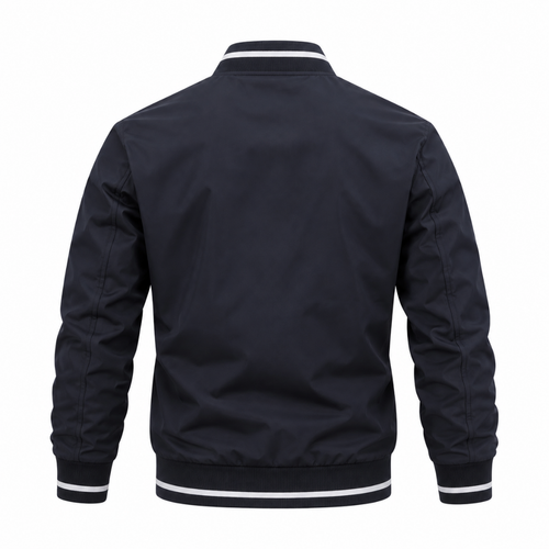 Blouson homme bomber bleu marine Wearviro, vue de dos