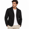 Veste homme casual noire Wearviro portée, vue de face
