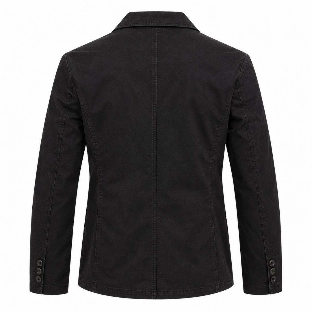 Veste homme casual noire Wearviro, vue de dos