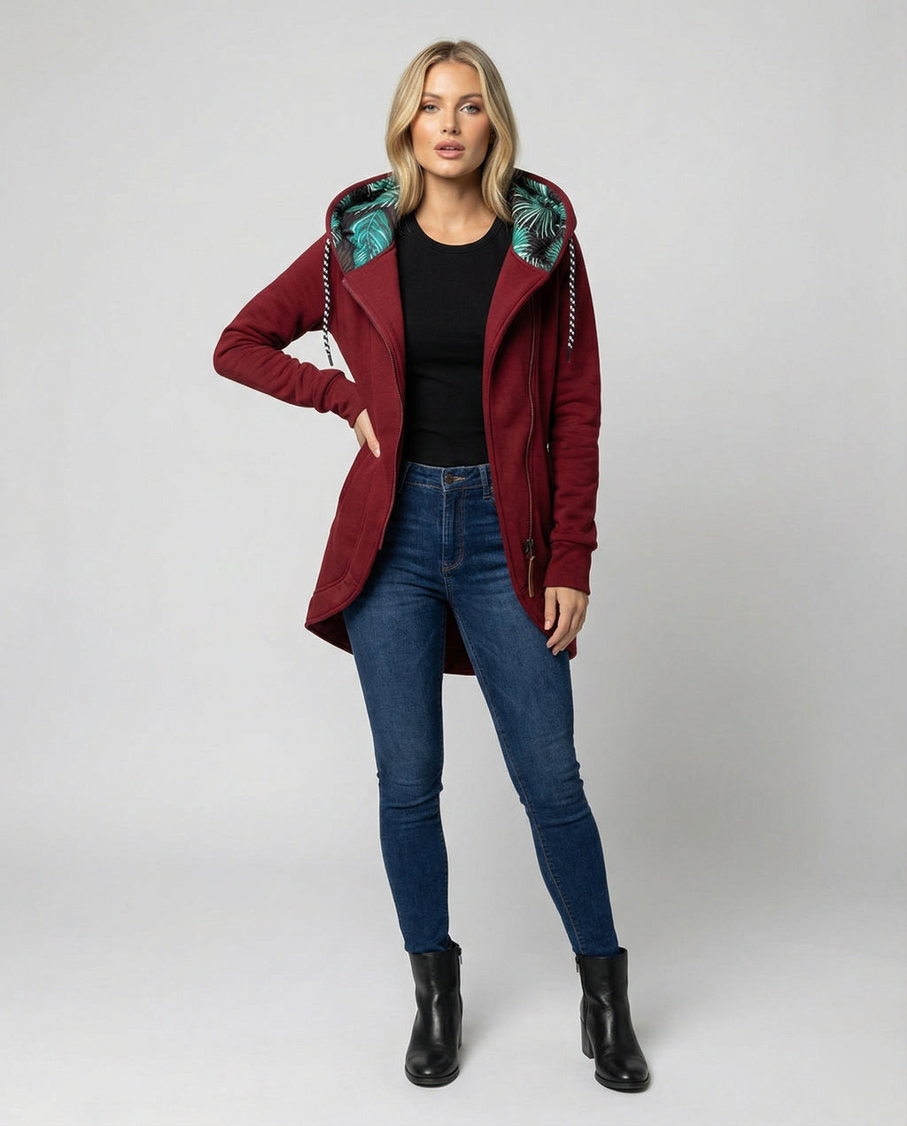 Manteau Femme Polaire À Capuche – Mi-Long