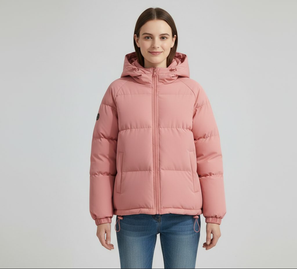 Doudoune Matelassée Femme – Col Montant