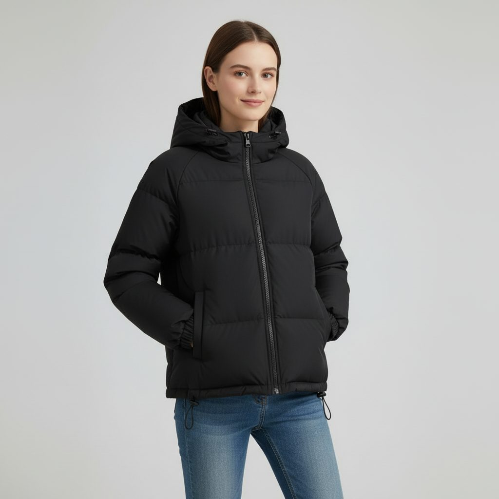 Doudoune Matelassée Femme – Col Montant