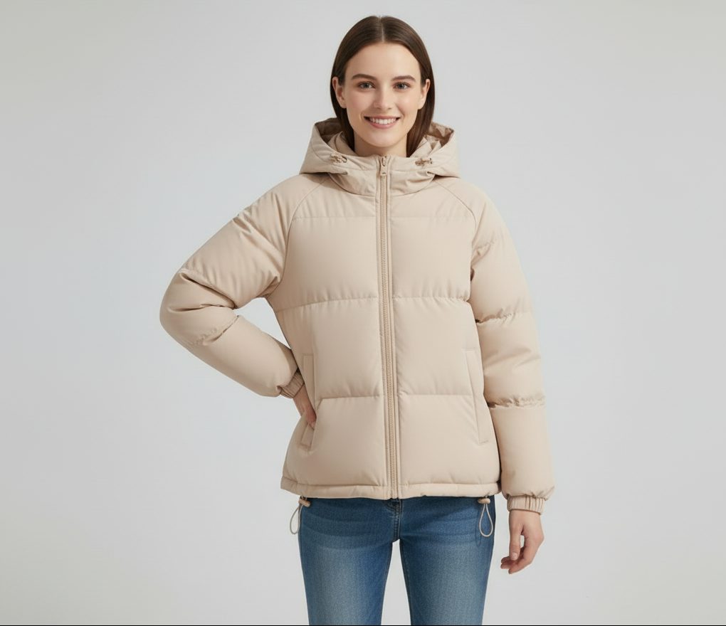Doudoune Matelassée Femme – Col Montant